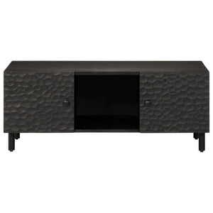 Tavolino da Salotto Nero 100x54x40cm in Legno Massello di Mango 356831