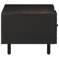 Tavolino da Salotto Nero 100x54x40cm in Legno Massello di Mango 356831