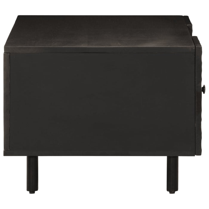 Tavolino da Salotto Nero 100x54x40cm in Legno Massello di Mango 356831