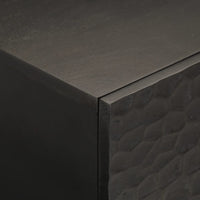 Tavolino da Salotto Nero 100x54x40cm in Legno Massello di Mango 356831