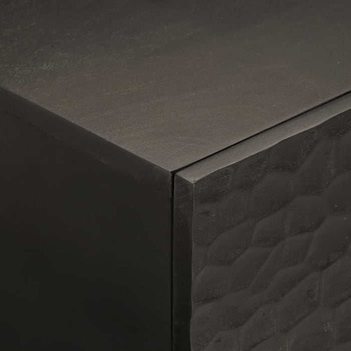 Tavolino da Salotto Nero 100x54x40cm in Legno Massello di Mango 356831