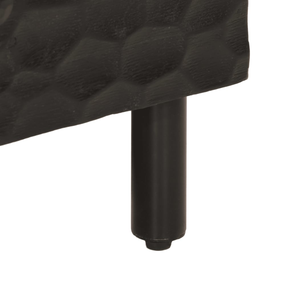 Tavolino da Salotto Nero 100x54x40cm in Legno Massello di Mango 356831