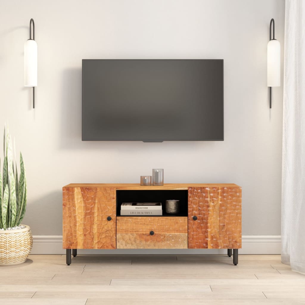 Mobile Porta TV 105x33x46 cm in Legno Massello di Acaciacod mxl 110896