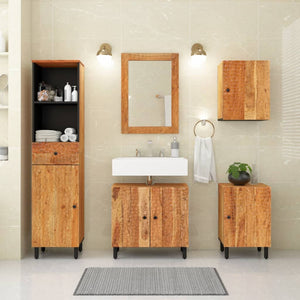 Mobile da Bagno 38x33x160 cm in Legno Massello di Acaciacod mxl 87431