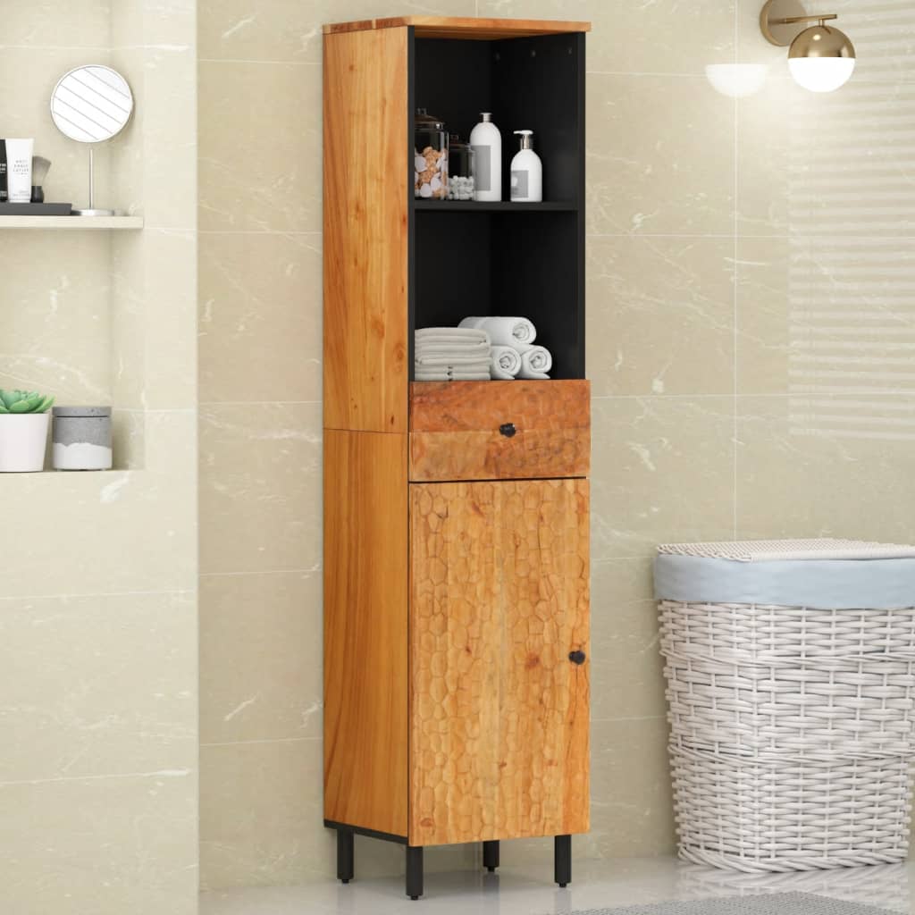 Mobile da Bagno 38x33x160 cm in Legno Massello di Acaciacod mxl 87431