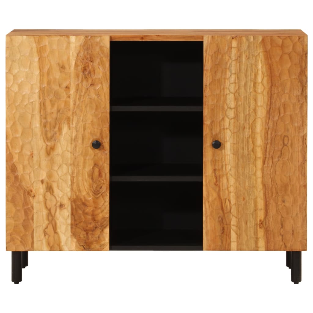 Credenza 90x33x75 cm in Legno Massello di Acacia 356883