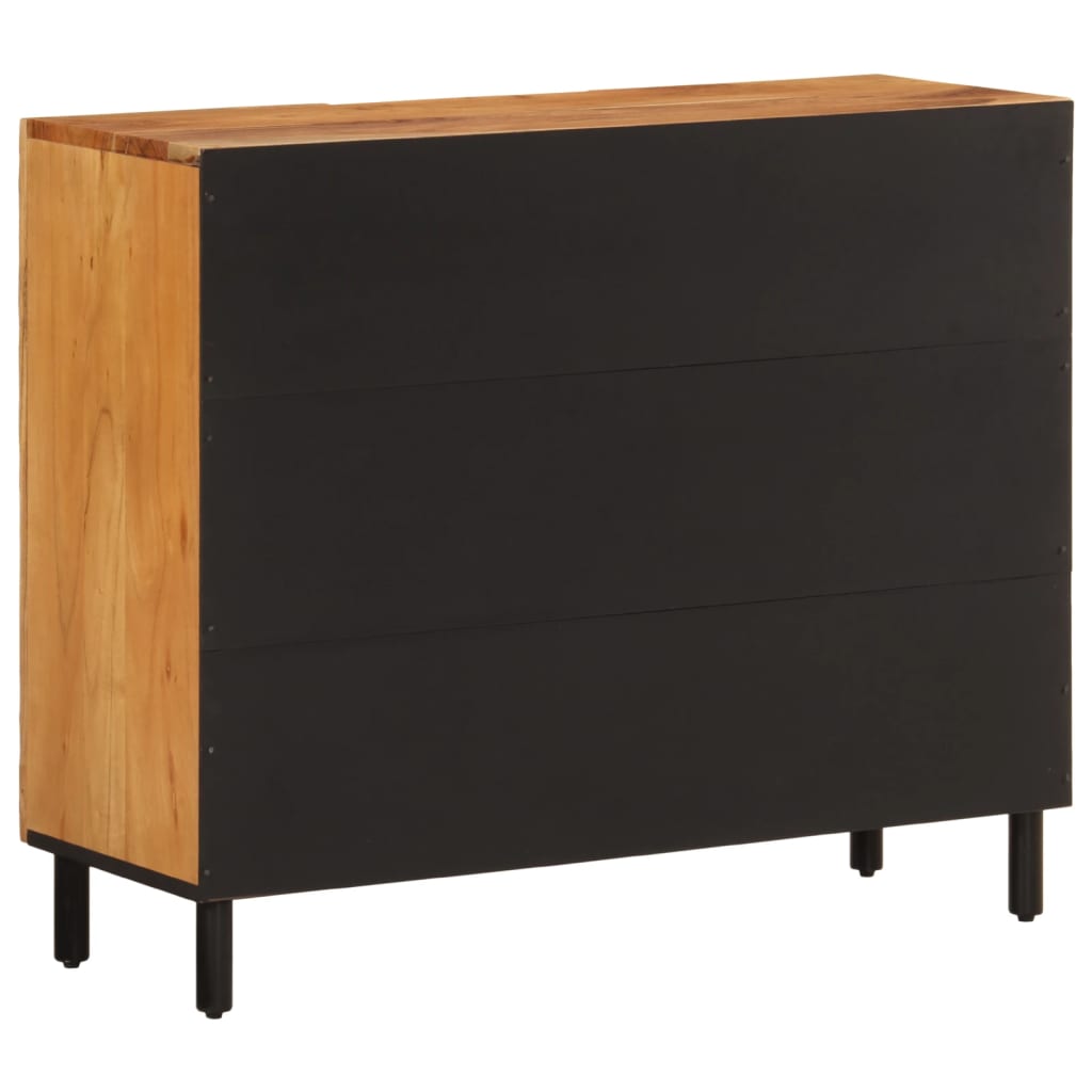 Credenza 90x33x75 cm in Legno Massello di Acacia 356883