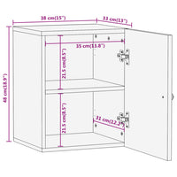 Mobile da Bagno a Parete 38x33x48 cm in Legno Massello di Mango 356911