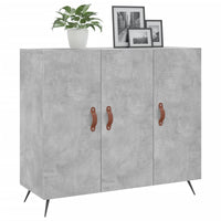 Credenza Grigio Cemento 90x34x80 cm in Legno Multistrato 828080