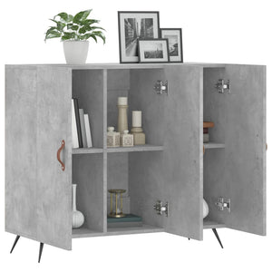 Credenza Grigio Cemento 90x34x80 cm in Legno Multistrato 828080