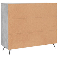 Credenza Grigio Cemento 90x34x80 cm in Legno Multistrato 828080