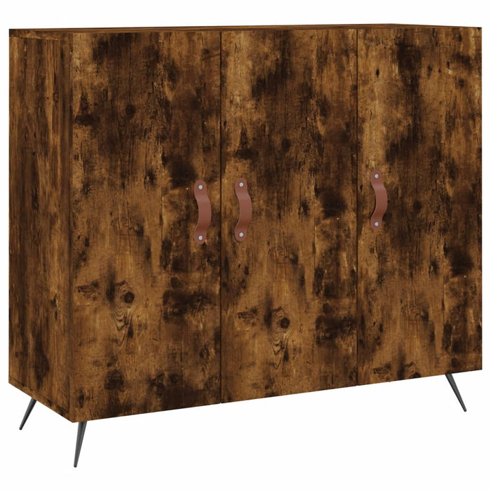 Credenza Rovere Fumo 90x34x80 cm in Legno Multistrato 828081