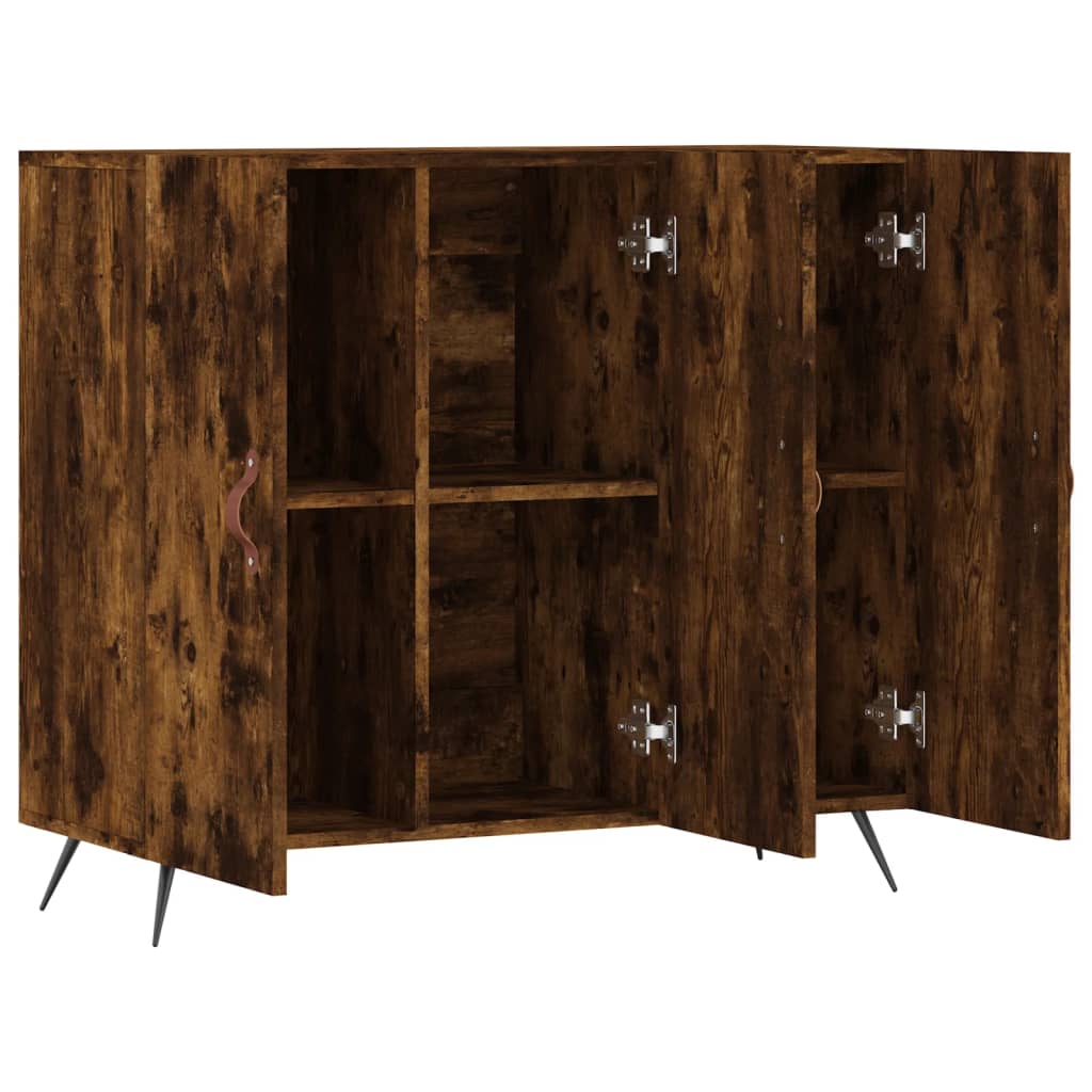 Credenza Rovere Fumo 90x34x80 cm in Legno Multistrato 828081