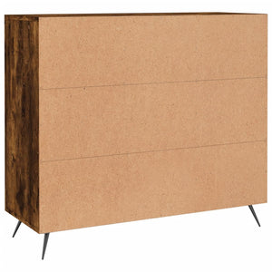 Credenza Rovere Fumo 90x34x80 cm in Legno Multistrato 828081