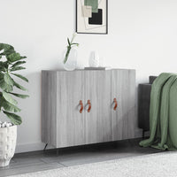 Credenza Grigio Sonoma 90x34x80 cm in Legno Multistratocod mxl 81404