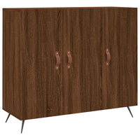 Credenza Rovere Marrone 90x34x80 cm in Legno Multistrato 828083