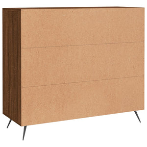 Credenza Rovere Marrone 90x34x80 cm in Legno Multistrato 828083