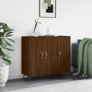 Credenza Rovere Marrone 90x34x80 cm in Legno Multistratocod mxl 105520