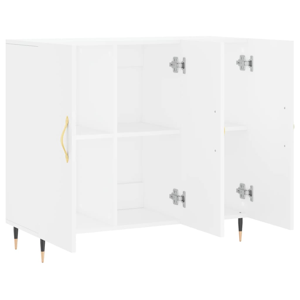 Credenza Bianca 90x34x80 cm in Legno Multistrato 828084