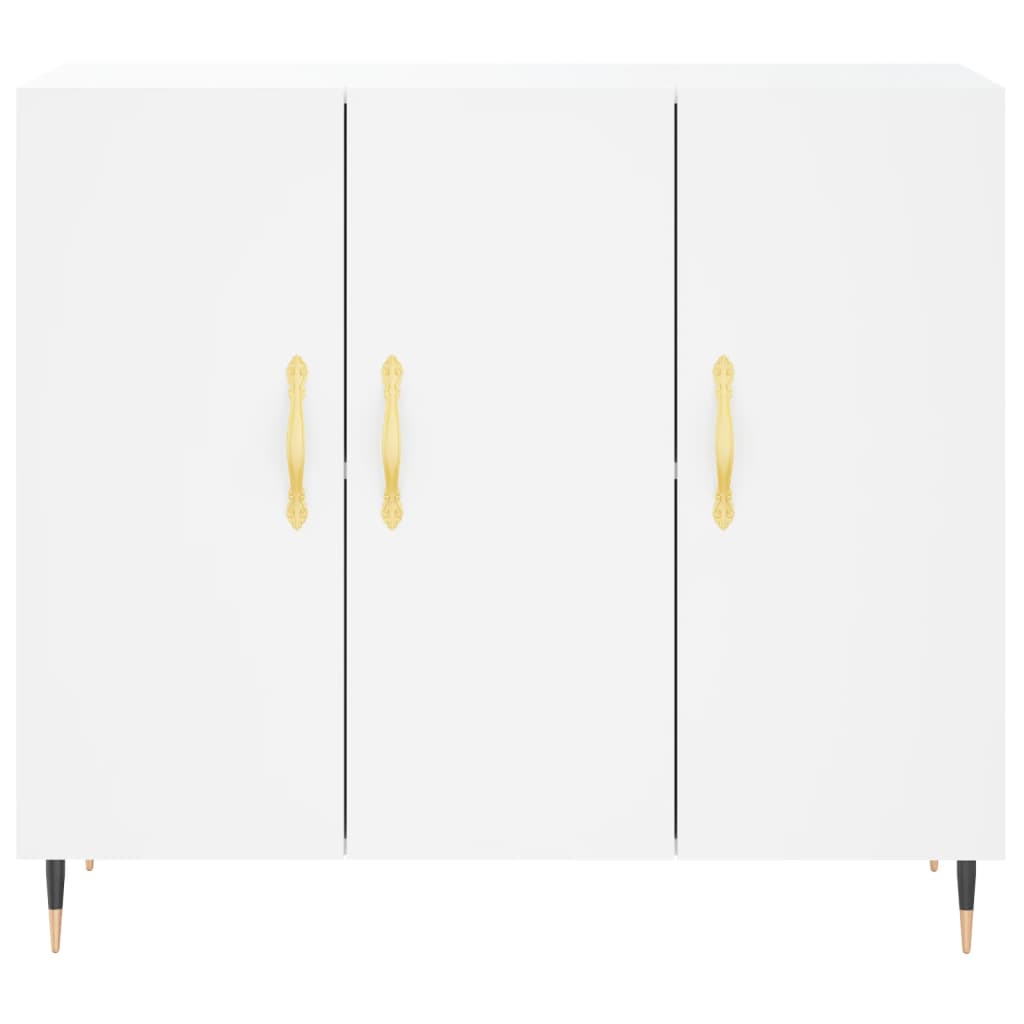 Credenza Bianca 90x34x80 cm in Legno Multistrato 828084