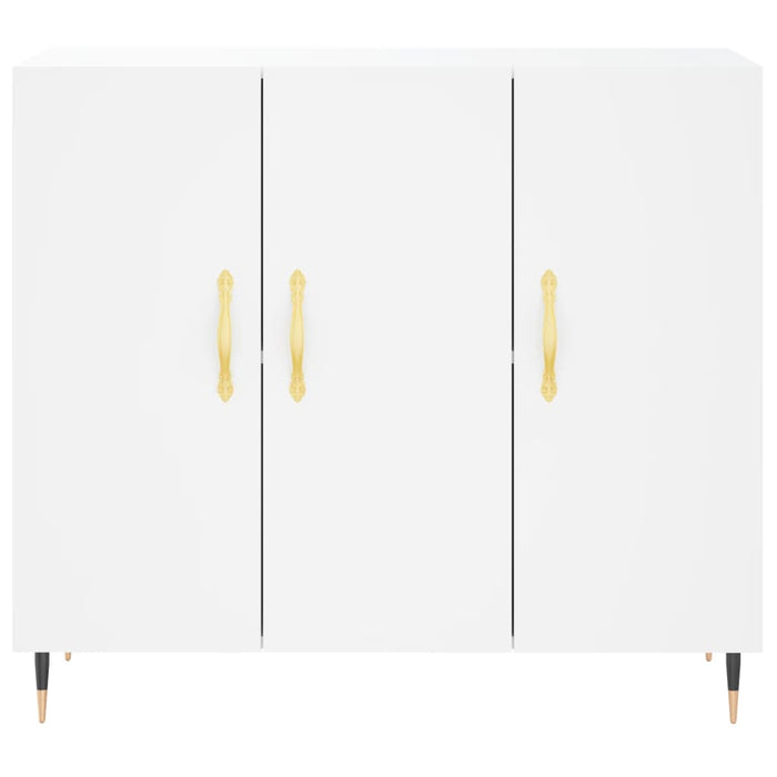 Credenza Bianca 90x34x80 cm in Legno Multistrato 828084