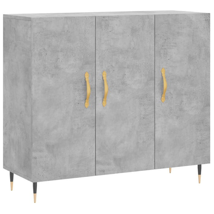 Credenza Grigio Cemento 90x34x80 cm in Legno Multistrato 828088