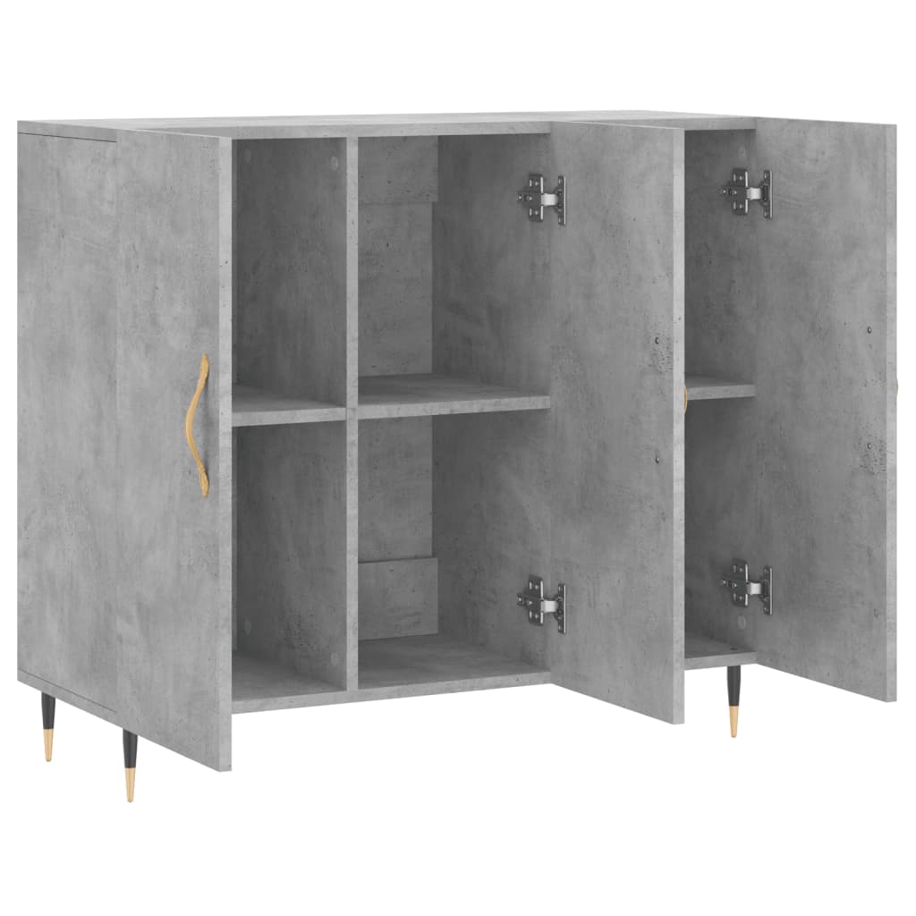 Credenza Grigio Cemento 90x34x80 cm in Legno Multistrato 828088