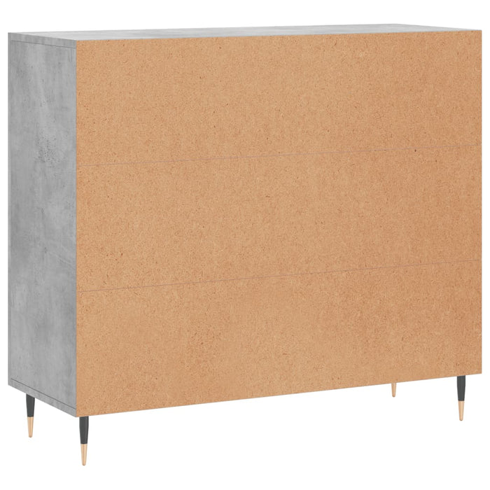 Credenza Grigio Cemento 90x34x80 cm in Legno Multistrato 828088