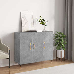 Credenza Grigio Cemento 90x34x80 cm in Legno Multistrato 828088