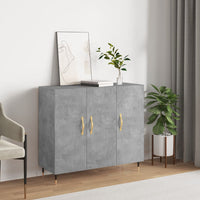 Credenza Grigio Cemento 90x34x80 cm in Legno Multistratocod mxl 103935