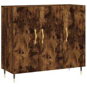 Credenza Rovere Fumo 90x34x80 cm in Legno Multistrato 828089