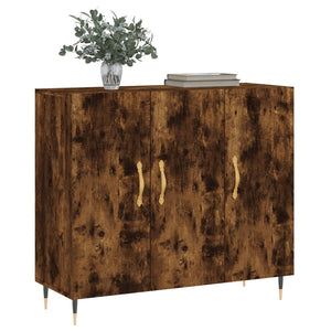 Credenza Rovere Fumo 90x34x80 cm in Legno Multistrato 828089