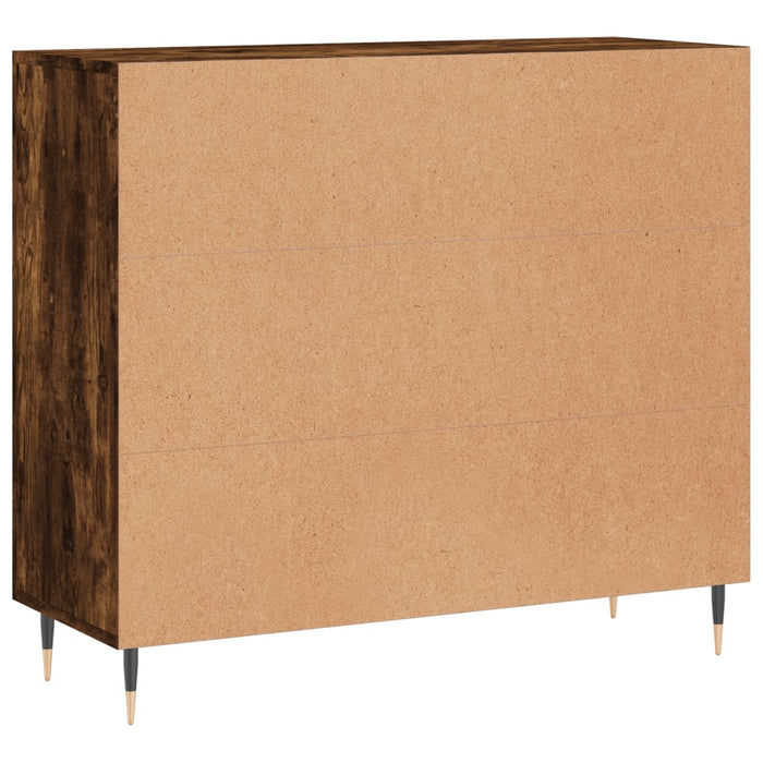 Credenza Rovere Fumo 90x34x80 cm in Legno Multistrato 828089