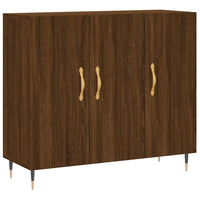 Credenza Rovere Marrone 90x34x80 cm in Legno Multistrato 828091