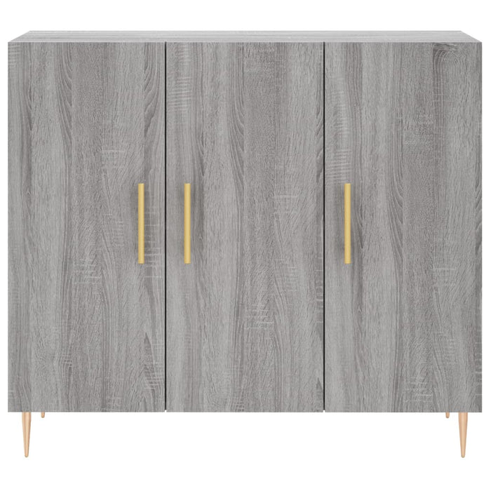 Credenza Grigio Sonoma 90x34x80 cm in Legno Multistrato 828098