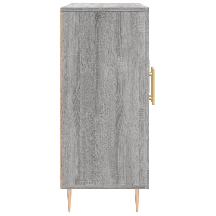 Credenza Grigio Sonoma 90x34x80 cm in Legno Multistrato 828098