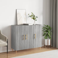 Credenza Grigio Sonoma 90x34x80 cm in Legno Multistrato 828098