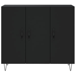 Credenza Nera 90x34x80 cm in Legno Multistrato 828101