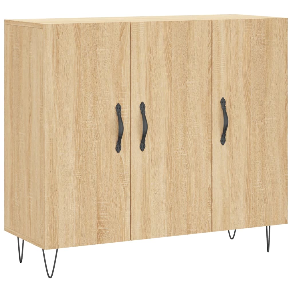 Credenza Rovere Sonoma 90x34x80 cm in Legno Multistrato 828103