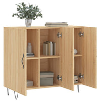 Credenza Rovere Sonoma 90x34x80 cm in Legno Multistrato 828103