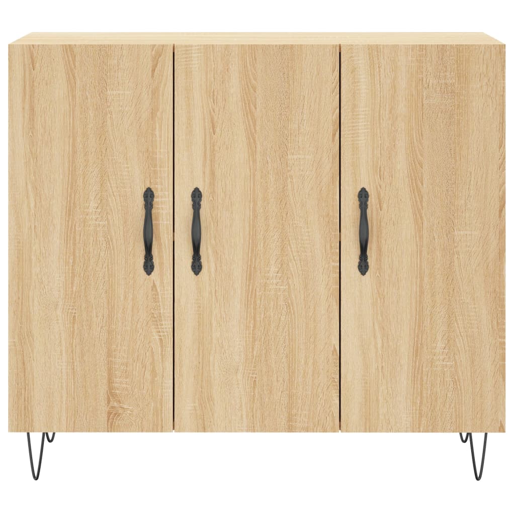 Credenza Rovere Sonoma 90x34x80 cm in Legno Multistrato 828103