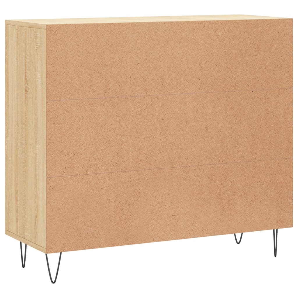 Credenza Rovere Sonoma 90x34x80 cm in Legno Multistrato 828103