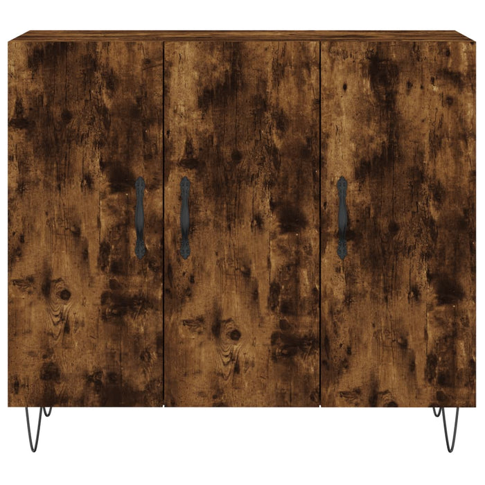 Credenza Rovere Fumo 90x34x80 cm in Legno Multistrato 828105