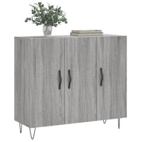 Credenza Grigio Sonoma 90x34x80 cm in Legno Multistrato 828106