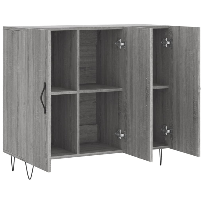 Credenza Grigio Sonoma 90x34x80 cm in Legno Multistrato 828106