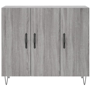 Credenza Grigio Sonoma 90x34x80 cm in Legno Multistrato 828106