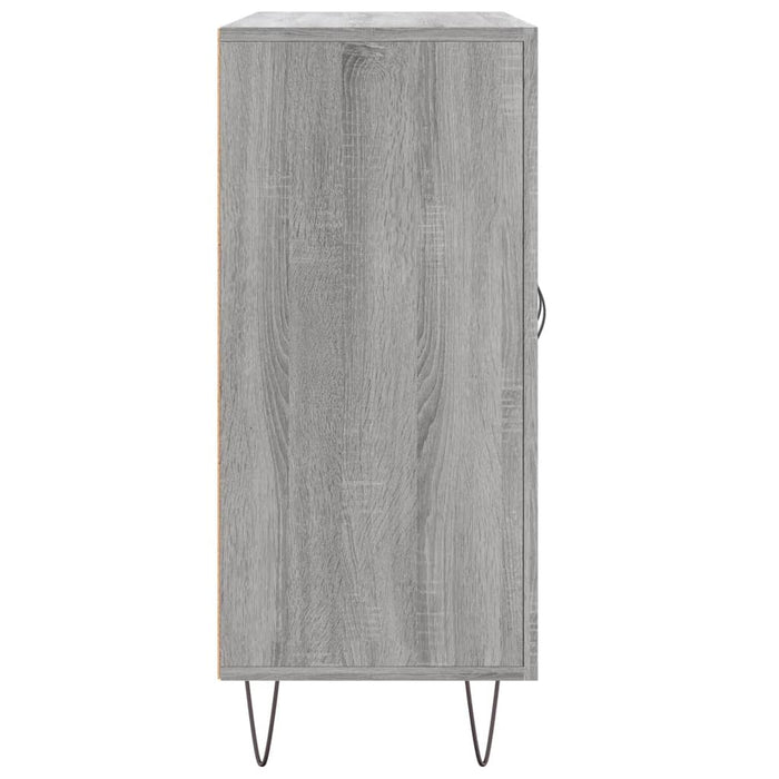 Credenza Grigio Sonoma 90x34x80 cm in Legno Multistrato 828106