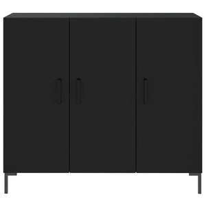 Credenza Nera 90x34x80 cm in Legno Multistrato 828109