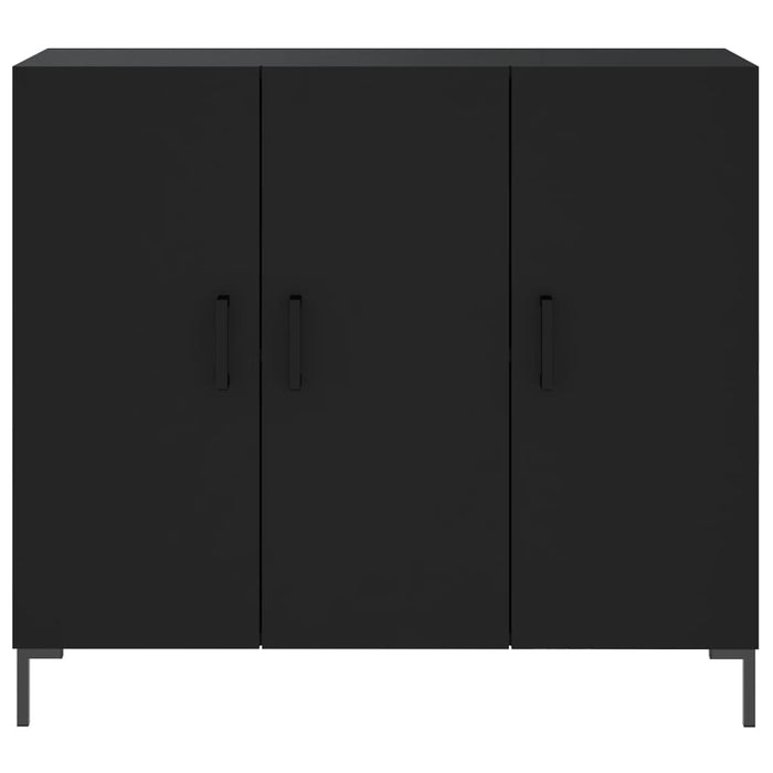 Credenza Nera 90x34x80 cm in Legno Multistrato 828109