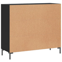 Credenza Nera 90x34x80 cm in Legno Multistrato 828109